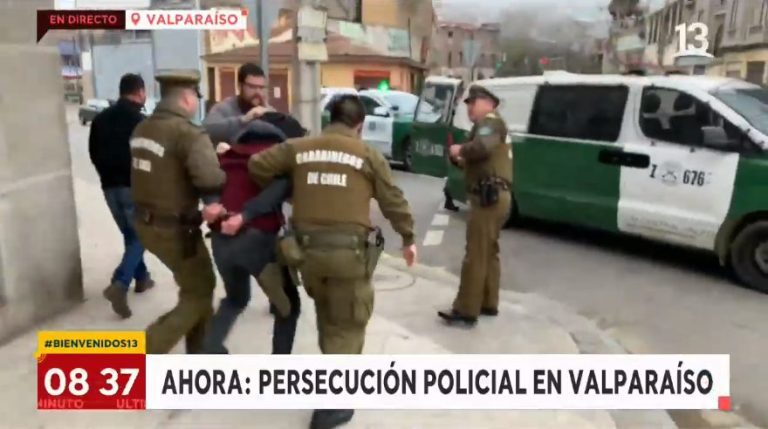Persecución policial interrumpe despacho de Amaro Gómez-Pablos en Valparaíso