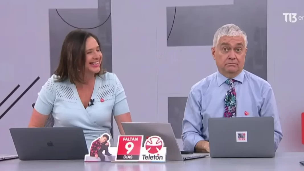 Periodistas de Canal 13 reaccionan con risas tras inesperado regreso de comerciales Mónica Pérez e Iván Valenzuela - Teletrece Tarde Canal 13