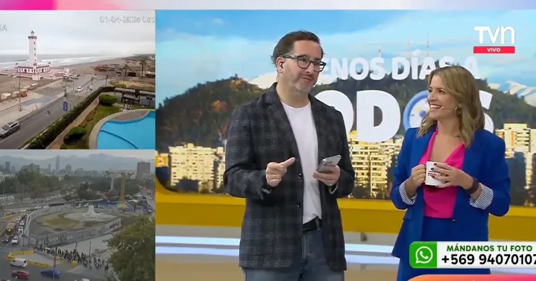 Eduardo Fuentes ironiza con ME-O en pleno pronóstico de Iván Torres en TVN