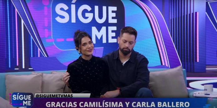 Camilísima siendo despedida al aire en el programa de TV+ "Sígueme"