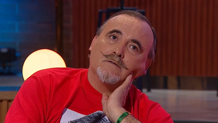 Comediante Paul Vásquez en el programa donde anunció que diría adiós a El Flaco
