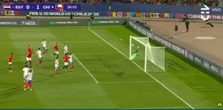 Captura del partido entre la Selección de Egipto y La Roja transmitido por Chilevisión