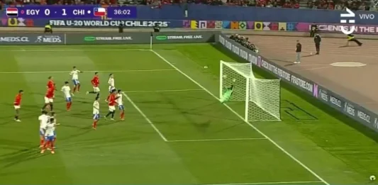 Captura del partido entre la Selección de Egipto y La Roja transmitido por Chilevisión