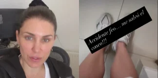 Wilma González hablando en sus stories de Instagram sobre el accidente que sufrió