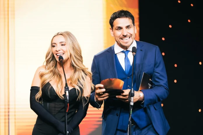 Daniela Urrizola y Pangal Andrade en los Premios Cordillera