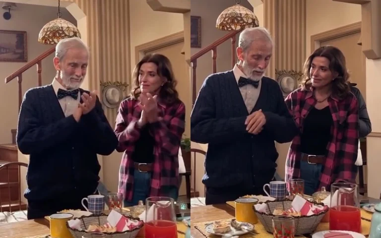 Héctor Noguera en su último día en "Aguas de Oro" (Mega)