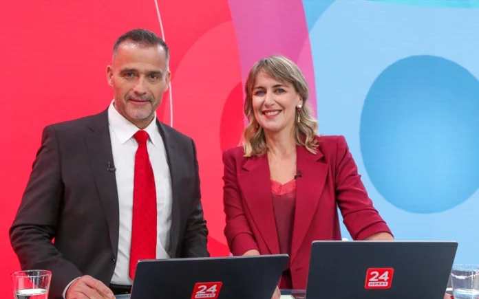 Iván Núñez y Carolina Urrejola en "24 Horas Central" (TVN)