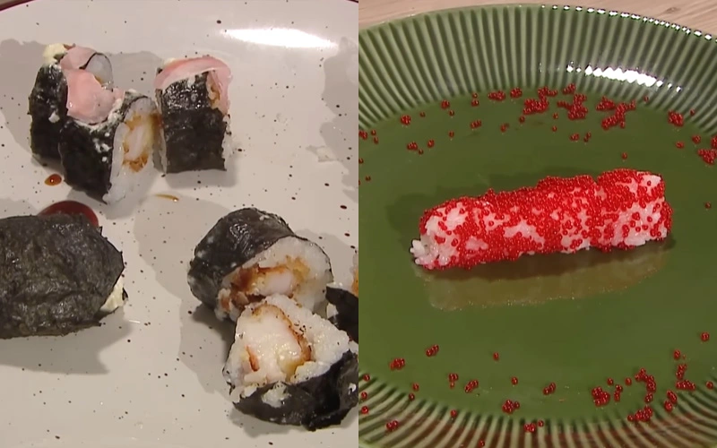 El sushi de Maluco y el nigiri de Carla Ochoa en "El Internado" (Mega).
