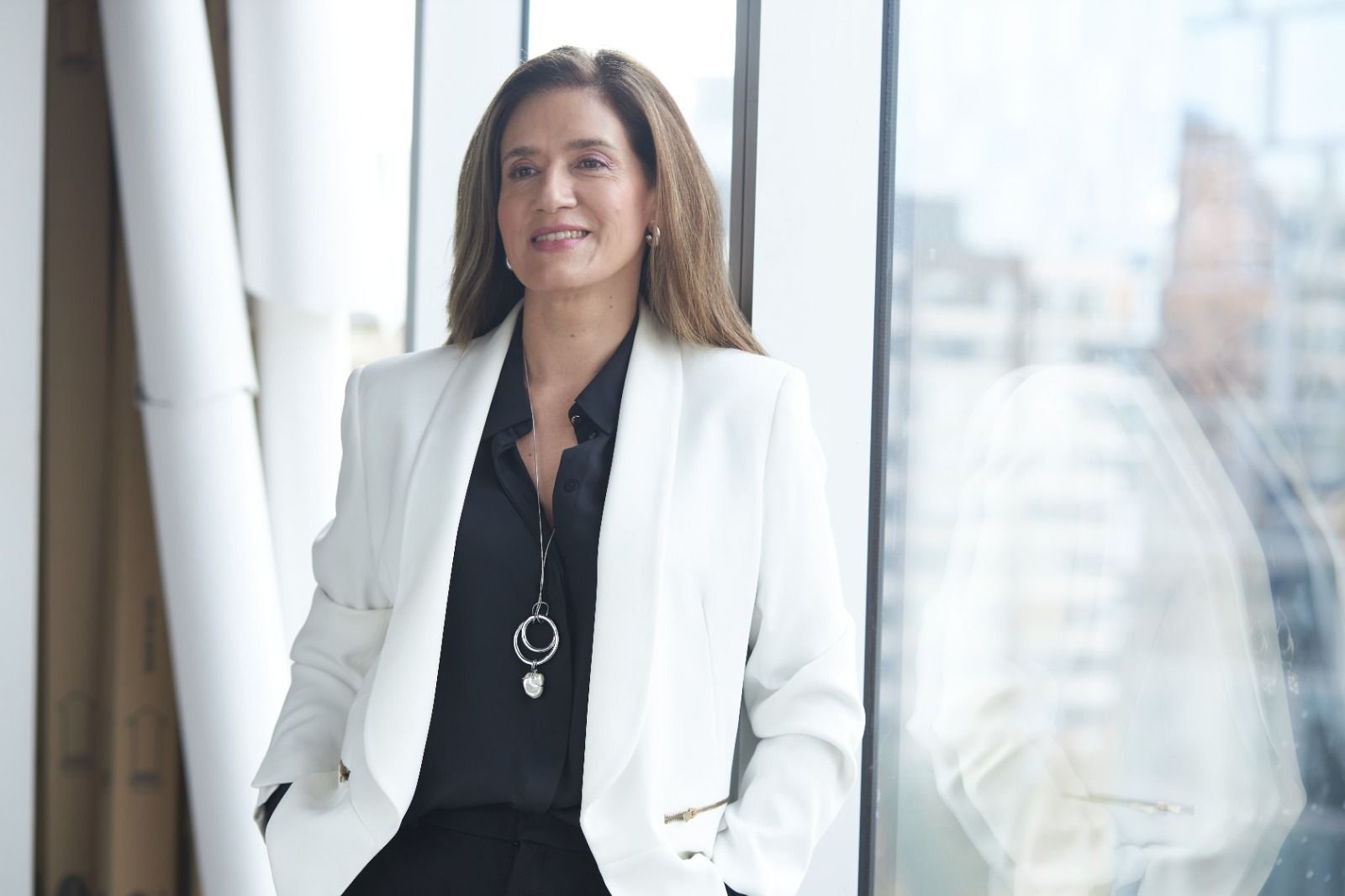 Susana García en las oficinas de TVN: su nombre suena con fuerza para liderar el nuevo ciclo de Chilevisión