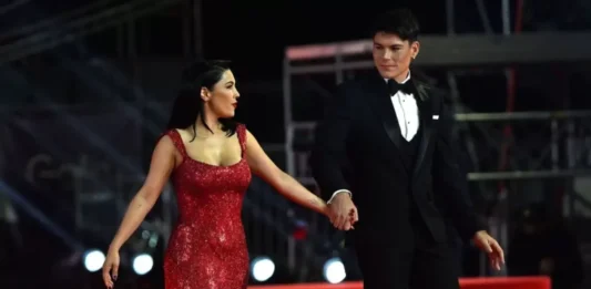 Daniela Aránguiz Gala Viña 2026 vestido rojo