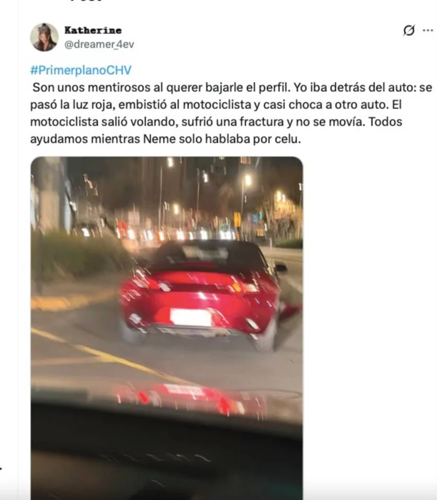 Usuaria de X acusa a Neme