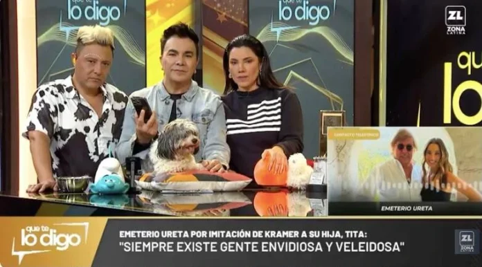 Tita Ureta en su debut como conductora de Vértigo, defendida por su padre Emeterio Ureta