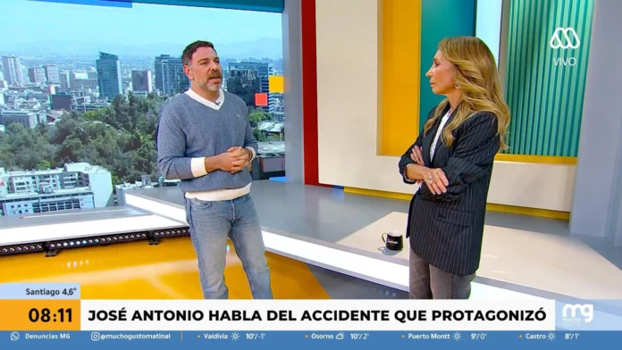 José Antonio Neme, conductor de Mucho Gusto en Mega, en el set del matinal.
