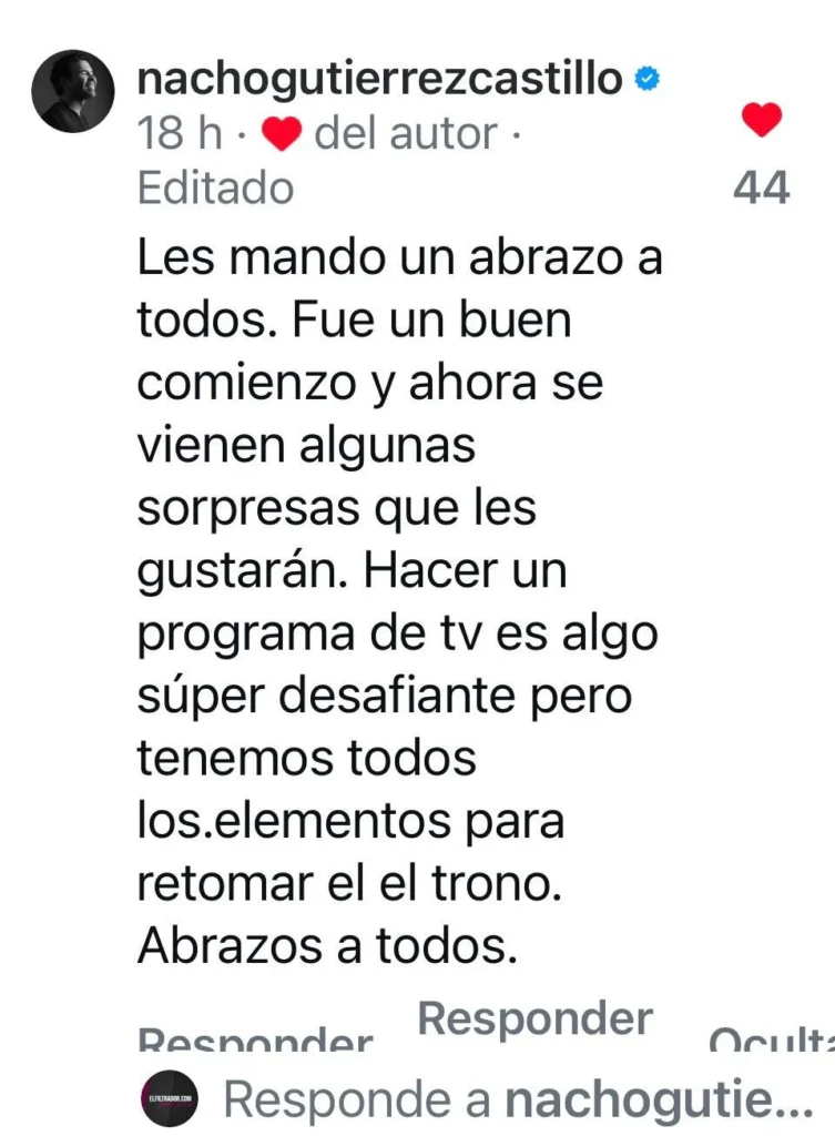 Nacho Gutiérrez en Instagram