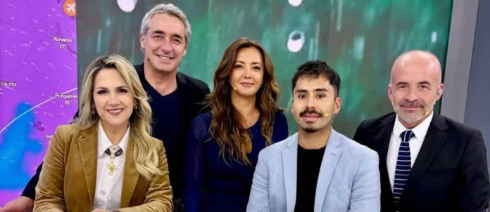 : Priscilla Vargas, Michelle Adam y José María del Pino en el set de Tu Día de Canal 13, rating matinal del 9 de octubre