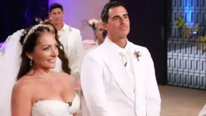 paula pavic Paula Pavic y Camilo Huerta durante su matrimonio simbólico en Vecinos al límite de Canal 13.